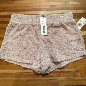 Steve Madden Women's Chenille Sleep Shorts bark(tan) small